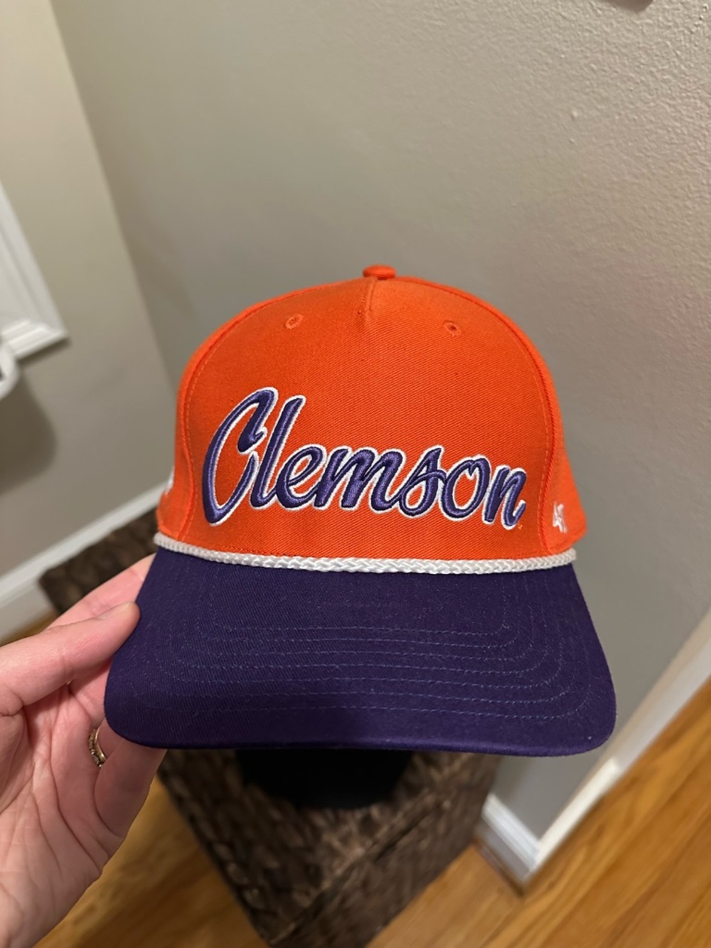 Clemson Script Orange & Purple Rope Baseball Cap